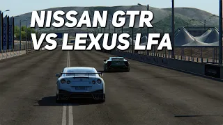 Nissan GTR Vs Lexus LFA - Drag Race (Assetto Corsa)