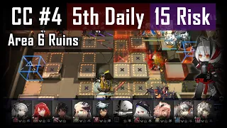 [Arknights] - CC#4 | 5th Daily [Day 6] | Max Risk [15 Risk] | Area 6 Ruins