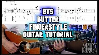 BTS Butter Guitar Tutorial Fingerstyle