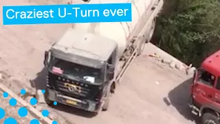 Driver Performs the Craziest U-Turn Ever