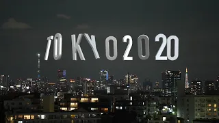 【4K】東京オリンピック 開会式 花火＆ドローン 東京夜空 〜TOKYO2020 Opening Fireworks&Drone Tokyo Night view〜 Tokyo Olympics