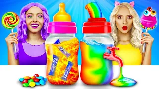 Mukbang Giant Color Bottle Candy Drink Challenge | Mystery Honey Jelly with Candy by RATATA COOL