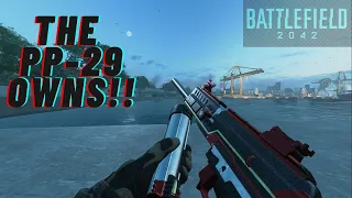 ABUSING THIS GUN BEFORE IT GETS NERFED IN BATTLEFIELD 2042!!! (PP-29 GAMEPLAY)