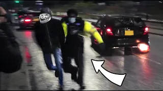 HE RAN FROM THE POLICE! - Modified Cars Leaving a Car Meet