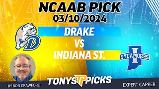 Drake vs Indiana St 3/10/2024 FREE College Basketball Picks and Predictions by Ron Crawford
