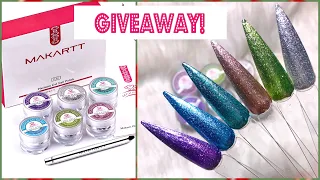 CLOSED Makartt (leaf gels) Platinum Gel Nail Polish Swatch With Me & GIVEAWAY