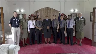 Fijian President receives the Asia/Pacific Regional Scout Delegation to Fiji