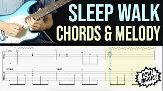 "Sleep Walk" by Santo & Johnny Guitar Lesson & Cover with TAB - Chords & Lead (how to play/tutorial)