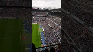 View from the top row at Real Madrid home game