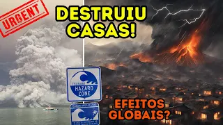 VULCÃO RUANG EXPLODIU e destruiu casas! Mais de 16 MIL RAIOS  e RISCO DE TSUNAMI!