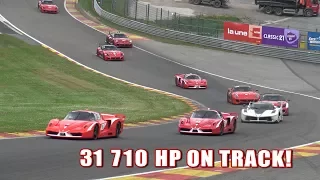 Ferrari Corse Clienti At Spa With 15 FXXK, 16 599XX & 5 FXX!!