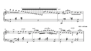 Misty. Arranged for solo piano, with music sheet.