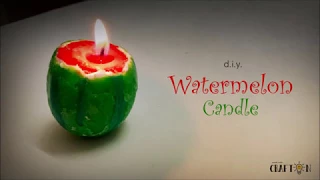 Easy D.I.Y. Watermelon Candle