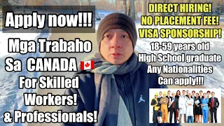 Trabaho sa Canada 🇨🇦 | Direct Hiring! | No Placement fee!| High school graduate | Visa Sponsorship