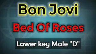 Bed of Roses - Bon Jovi (karaoke acoustic low key)