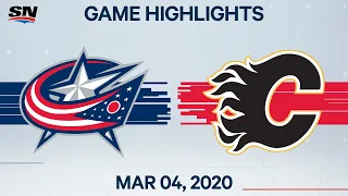 NHL Highlights | Blue Jackets vs. Flames - Mar. 4, 2020