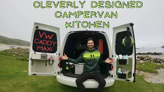 MICRO CAMPER KITCHEN - STAINLESS STEEL - VW Caddy Maxi Barn Doors -  Van Tour Campervan Vanlife RV