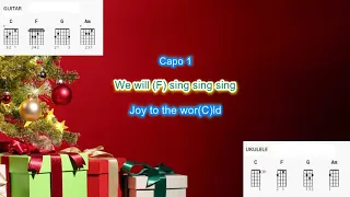 Joy to the World by Phil Wickham play along with scrolling guitar chords and lyrics