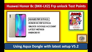Huawei  Honor 8c (BKK-LX2) Frp unlock in 1 click with Test Points in EDL Mode  | TECH City