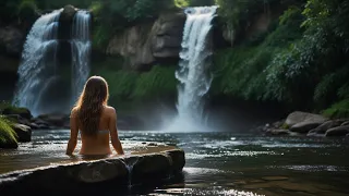 Relaxing music - A Girl soaking in the stream - Purify the body, release all burdens |Collected2u