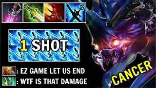 CANCER MID IS BACK! Crazy Shotgun 7.35 Khanda Nyx 1 Tap Delete Epic Comeback Gameplay WTF Dota 2