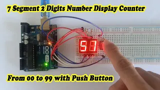 7 Segment 2 Digit Counter 00 to 99 with Push Button