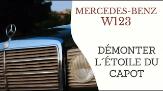 Mercedes Benz W123 - Démonter remplacer l´étoile ou emblème du capot