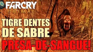 Far Cry Primal - TIGRE DENTES DE SABRE PRESA DE SANGUE! INSANO!!!