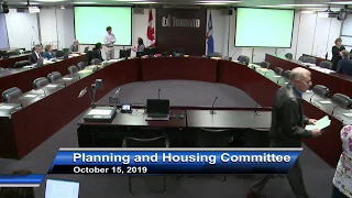 Planning and Housing Committee - October 15, 2019