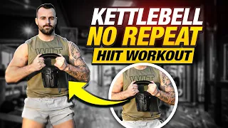 20 Min FULL BODY KETTLEBELL WORKOUT at Home | No Repeat