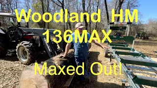 Milling A Large Pine Log on the Woodland Mill