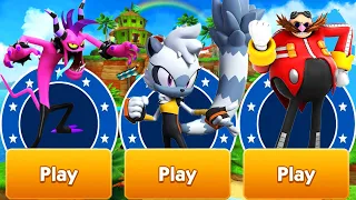 Sonic Dash - Zazz vs Dr.Eggman vs Tangle - All Characters Unlocked and Fully Upgraded - Run Gameplay