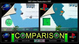 Mass Destruction (Sega Saturn vs PlayStation) Side by Side Comparison