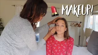 MY MOM DOES MY MAKEUP!