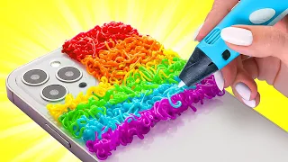 멋진 3D 펜 공예 || 컬러풀한 DIY 아이디어! 주얼리 액세서리! 123 GO! TRENDS의 미니 공예