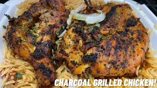 Chicken Grilled Over Charcoal, Kufta Kabob at Shawarma Express. Halal Food Reviews.