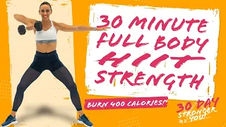 30 Minute FULL BODY HIT STRENGTH WORKOUT! 🔥Burn 400 Calories!* 🔥Sydney Cummings