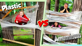 ALUMINUM VS PLASTIC BEST SURVIVAL FORT challenge