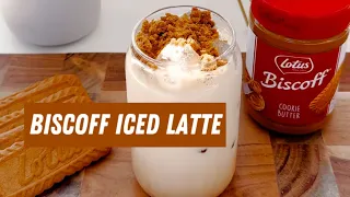 BISCOFF ICED LATTE | LOTUS BISCOFF LATTE RECIPE | BISCOFF COFFEE RECIPES