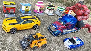 Full TRANSFORMERS StopMotion - Bumblebee Catch the Monster Trucks Optimus TobotRobot Dinosaur Movie