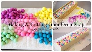 Making & Cutting Gum Drop Bubble Gum Soap