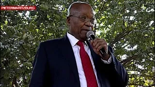 Former State Pres Zuma addresses supporters outside Pmb High Court