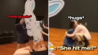 Hanni and Hyein FIGHTS over BUNNY CARDBOARD | NewTea