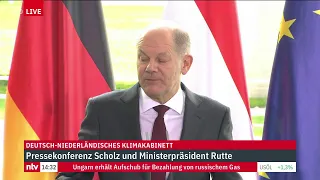 Bundeskanzler LIVE: Scholz und der niederländische Ministerpräsident Rutte zur Energiekrise