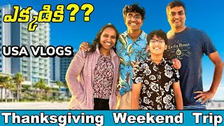 Thanksgiving Weekendకి ఎక్కడికి వెళ్ళాము | USA Telugu family | USA Telugu Vlogs | Theo and The Bros