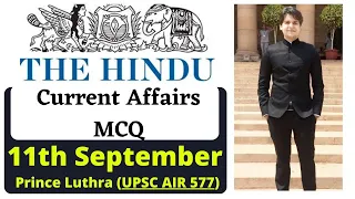 10-11 September 2022 | Daily Current Affairs MCQ | The Hindu | Prince Luthra (AIR 577)| UPSC UPPCS