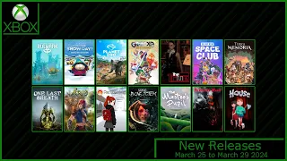 New Xbox Games for March 25 to March 29 2024