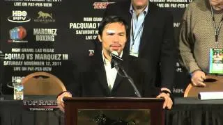 Manny Pacquiao post fight Presser after Marquez