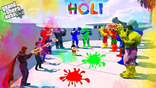 Shinchan & Franklin Celebrate Holi With Avengers in GTA 5 !