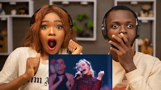 OUR FIRST TIME HEARING Polina Gagarina - (Live at Megasport) ~ Полина Гагарина - Шагай REACTION!!!😱